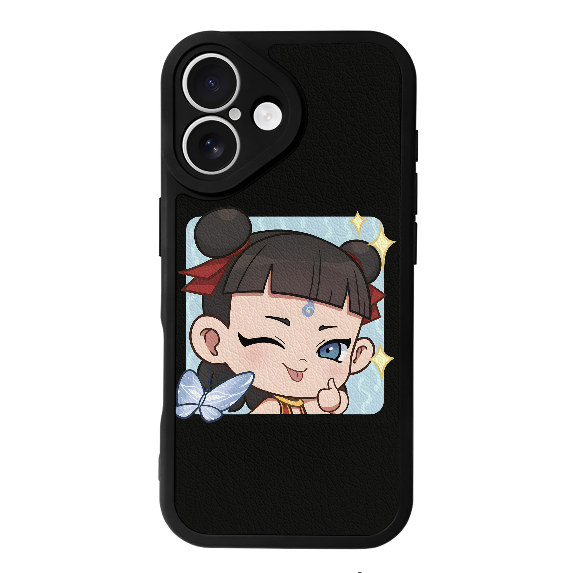 （画像用） Ne Zha 2 ナタ 魔童の大暴れ 【iPhone 16シリーズ対応】シリコンスマホケース（レザー調） 材質：シリコン
